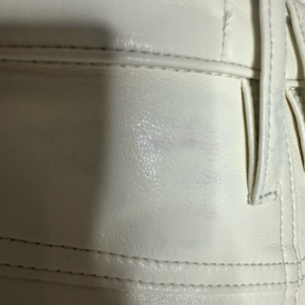 Frame Ivory Recycled Leather High N Tight Straight Jeans 25 - Picture 11 of 11